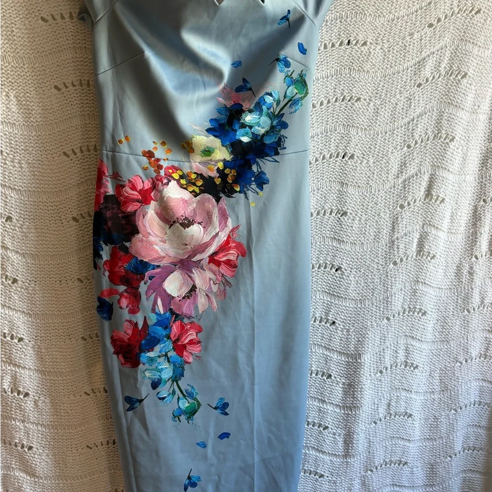 🛍️🛍️ HOST PICK 🎁 TED BAKER Hailly Raspberry-Ripple-Print Off-the-Shoulde… - Picture 12 of 13